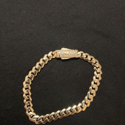 14k Gold - Cuban Bracelet/esclava 8”