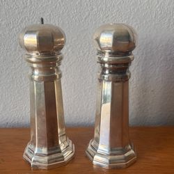 Silver Plated Salt And Pepper Shakers