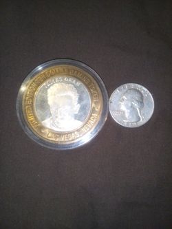 Silver Quarter And Silver $10 MGM GRAND TOKEN