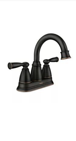 Moen Banbury 4 in. Centerset Double Handle Bathroom Faucet in Mediterranean Bronze