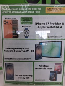 Iphone, Samsungs, Motorolas, Cricket Brands, Apple Watches & Tablets