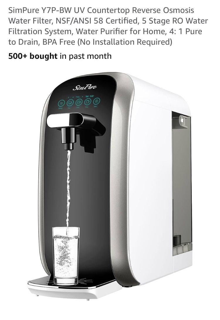 SimPure Water Filtration System (countertop Use)