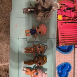 Lol Dolls And Cars And House Camper Airplane Bundle 