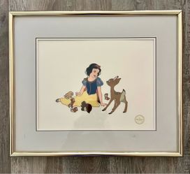 Walt Disney Snow White Animation Cel Framed