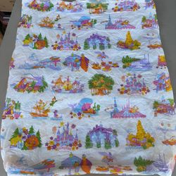 Vintage Walt Disney Disneyland Plastic Shopping Bag - Very Rare 20x30 Inches