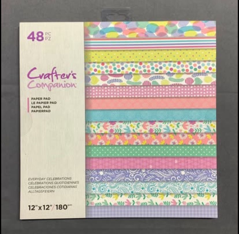 Crafter's Companion Paper Pad 12"X12"-Everyday Celebrations New, Sealed.