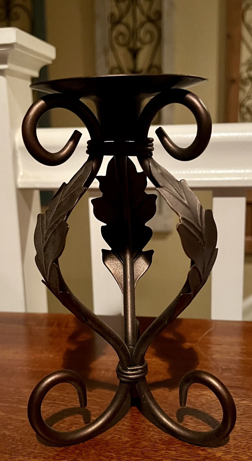 Bronze Candle Holder For Taper Or Pillar Candle