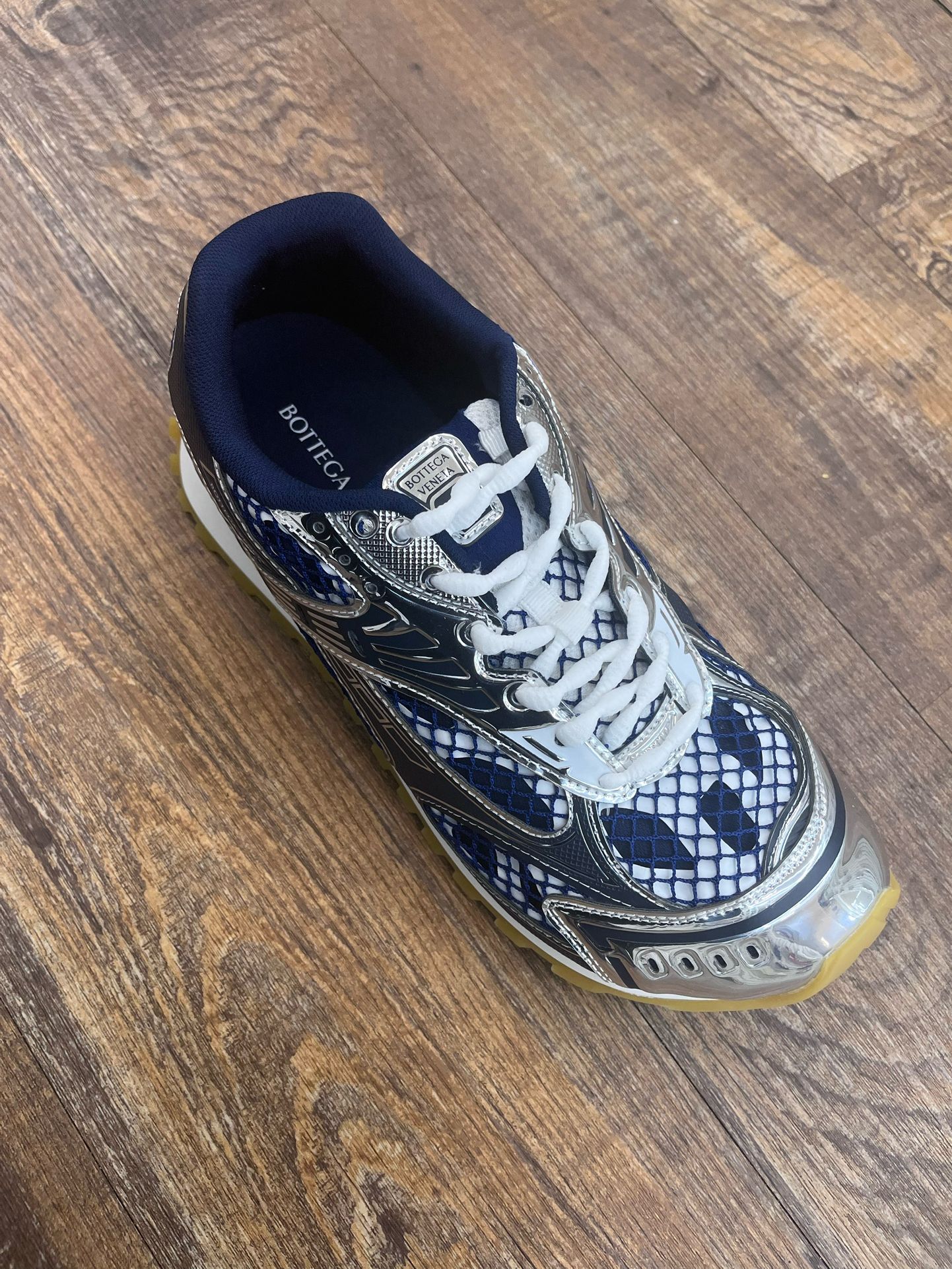 Bottega Veneta “Navy & Silver” Orbit’s