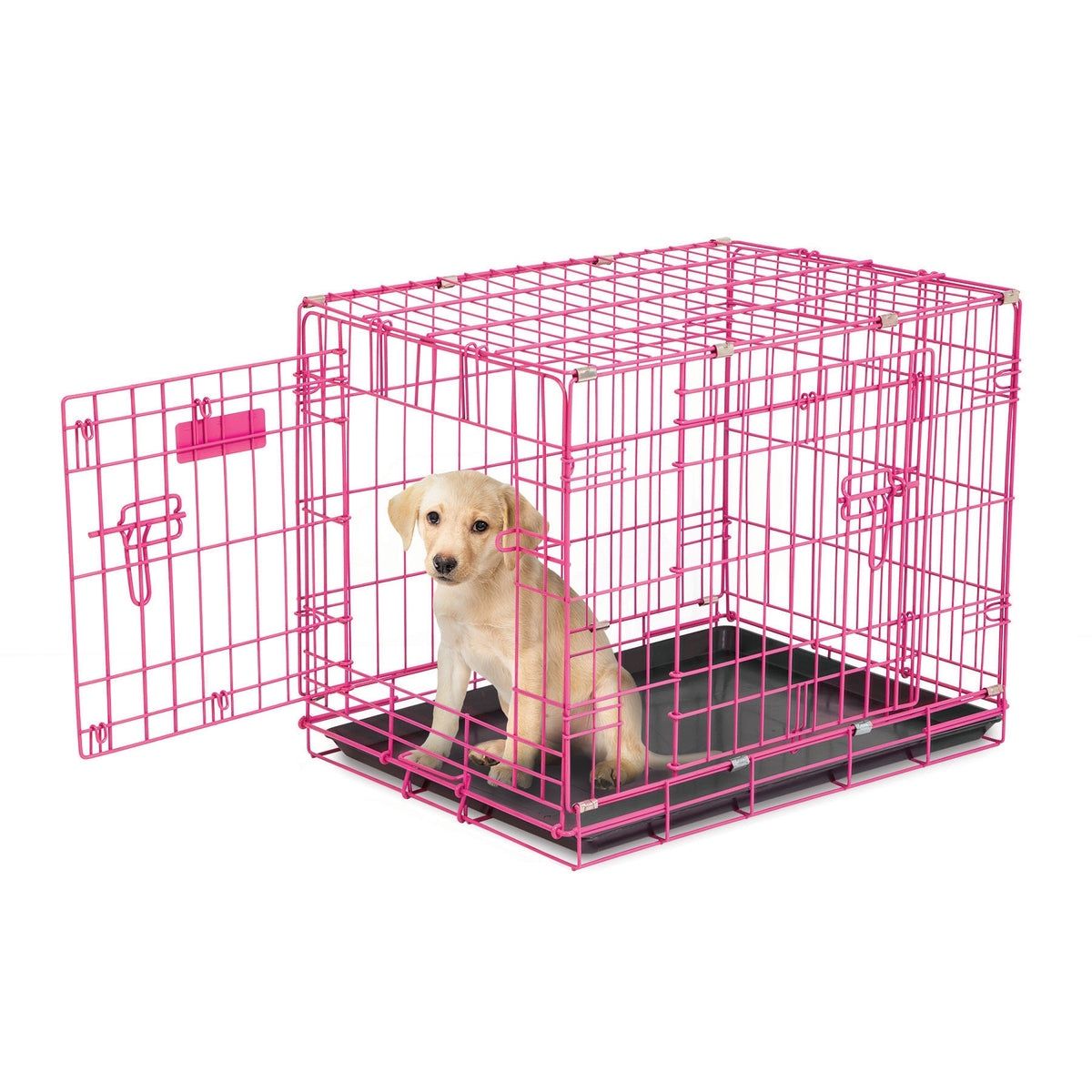 Pink 2 Door Pet Crate