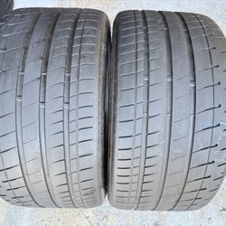 Two Premium Tires 295/35/20 Bridgestone Potenza Sport Like New With 80% Left Amazing Pair Mint 