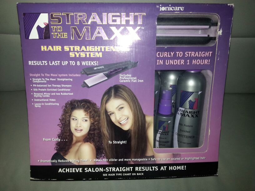 Straight to the Maxx Kit with Flat Iron & hair product