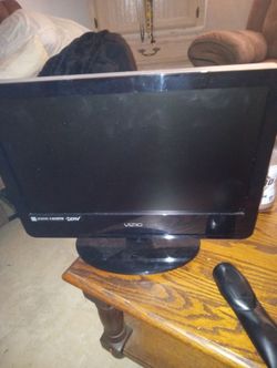 Tv with remote and power cord,,,Vizio hdtv works perfect