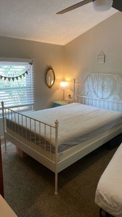 Bed frame box spring mattress IKEA