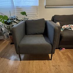 Ikea Blue Grey Arm Chair Ekero 