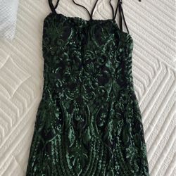 Green Sequin Dress 