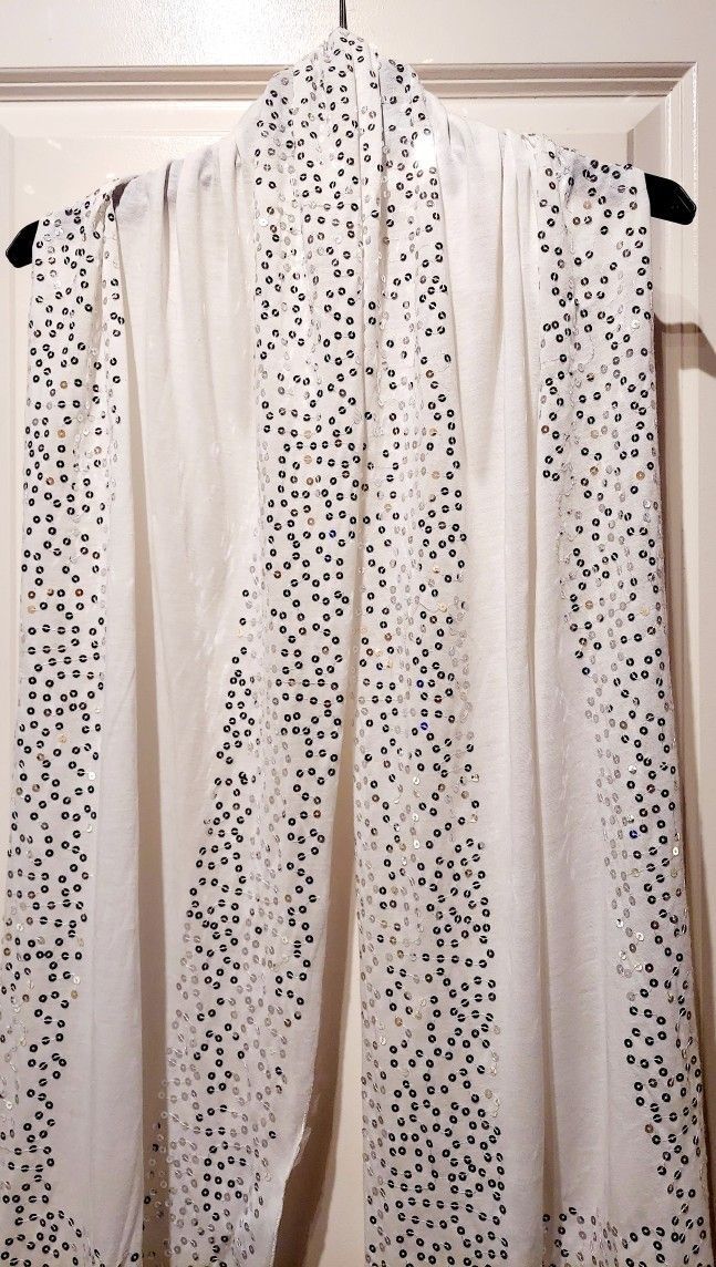 LONG WHITE NEW SCARF