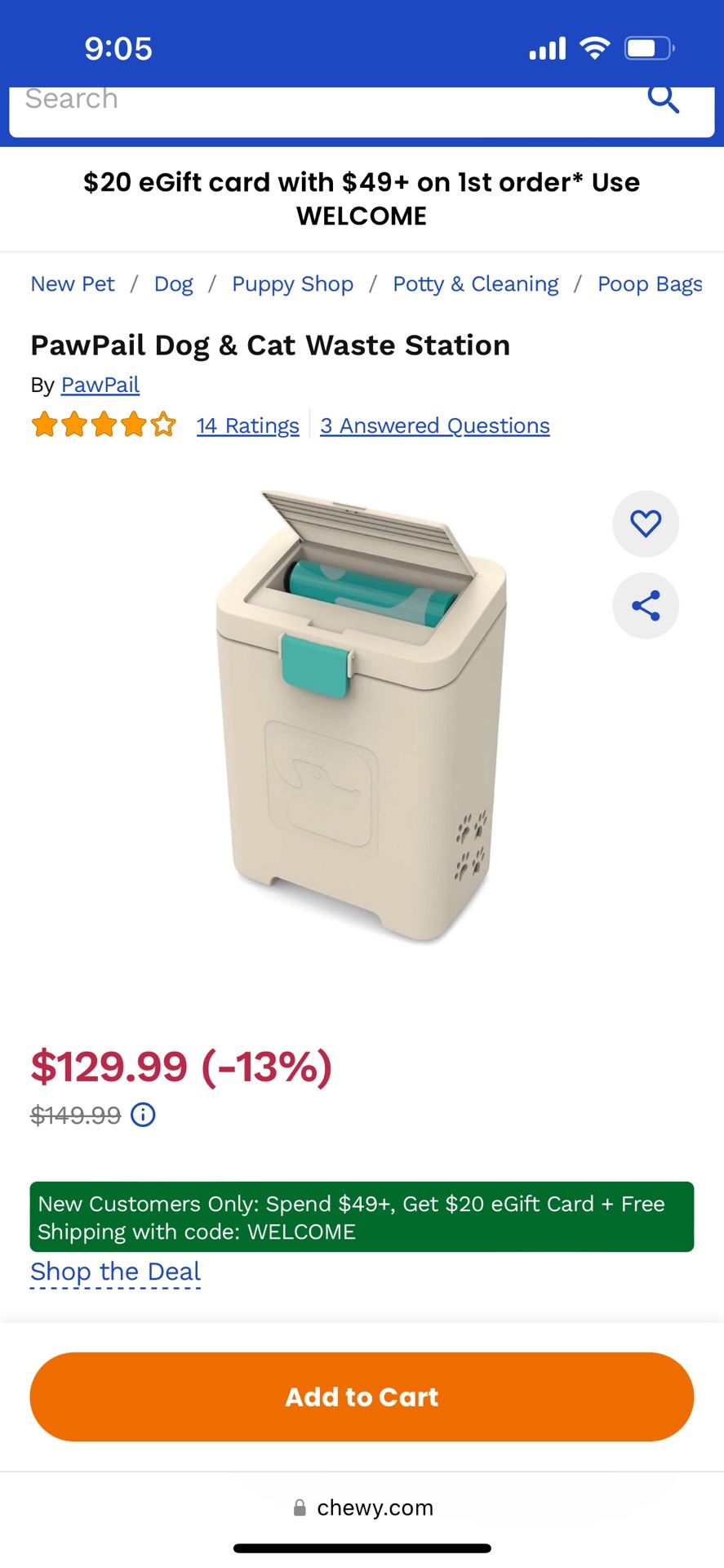 PawPail Dog Waste Station