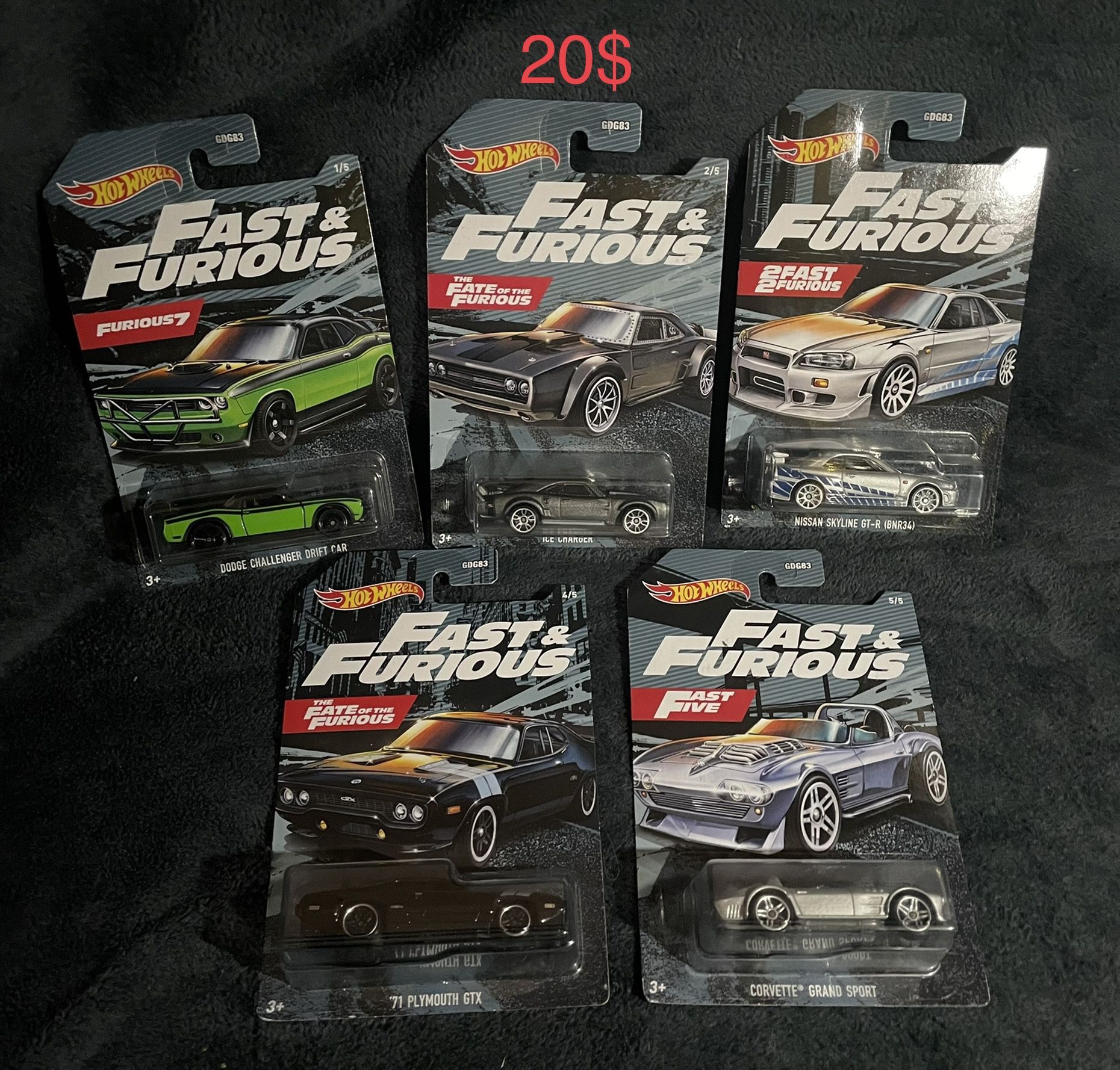 Hotwheels F&f Set