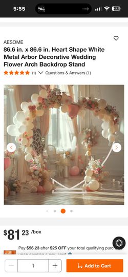 7 foot decorative heart shaped arch for weddings and events