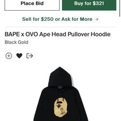 Ovo X Bape Hoodie