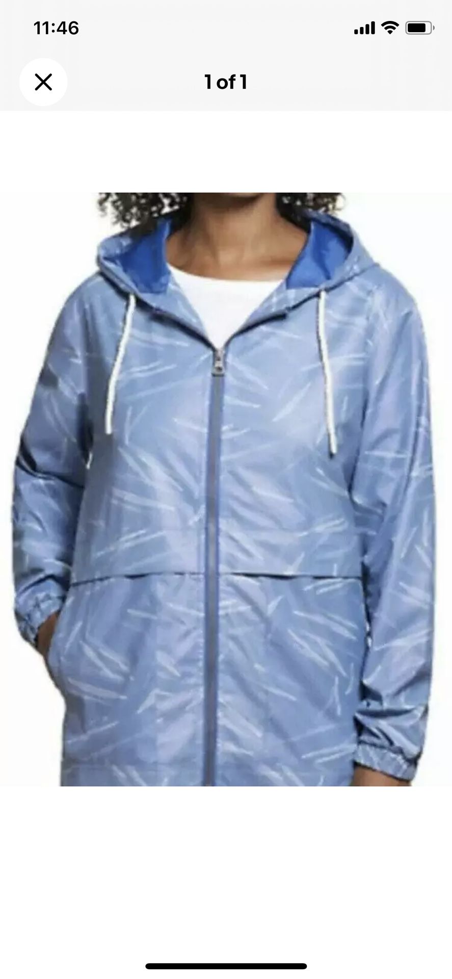 Weatherproof Vintage Womens Rain Slicker Jacket Riverside Blue Size: L