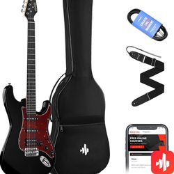 Donner 39 Inch Electric Guitar, Designer Series DST-200 Stylish Solid Body Electric Guitar 