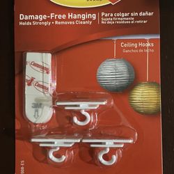 17008 -ES Ceiling Hooks, 3 -CT