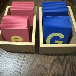 Montessori Sandpaper Letters – Upper & Lowercase Full Set