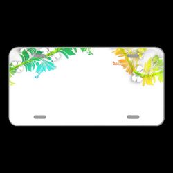 License Plate Novelty Car Front Flowers Floral Design Flora Color