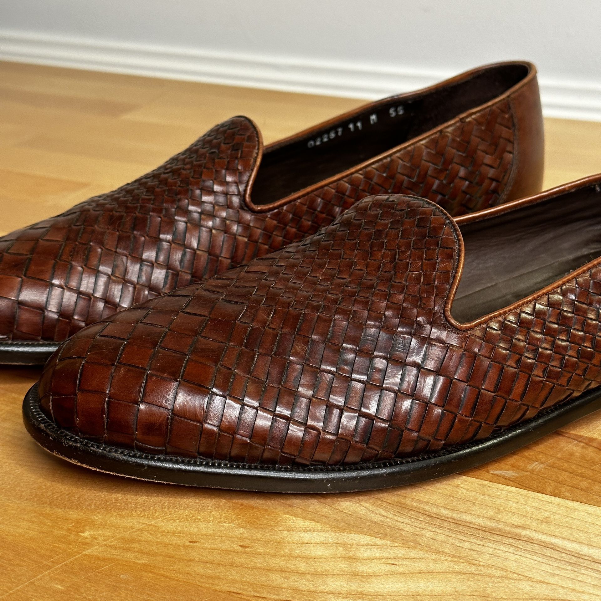Cole Haan Italian Leather Weave Loafers