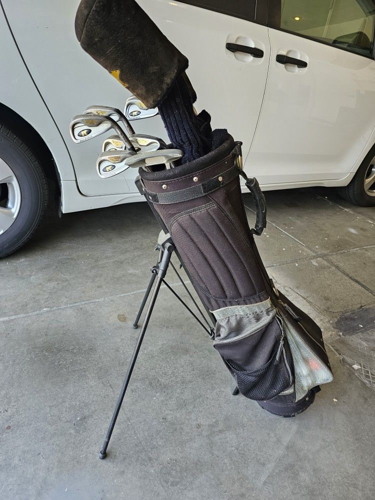 Golden Bear Golf Clubs and Bag