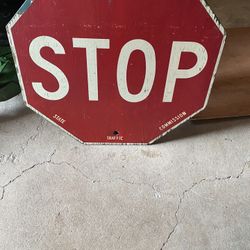 Old Stop Wood Sign 