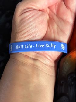 Salt Life - Live Salty Silicone Blue Wristband Bracelet