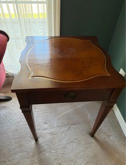 3 piece Mahogany and Leather Tables
