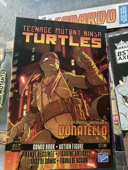 TMNT Donatello BST AXN Comic Book + Action Figure
