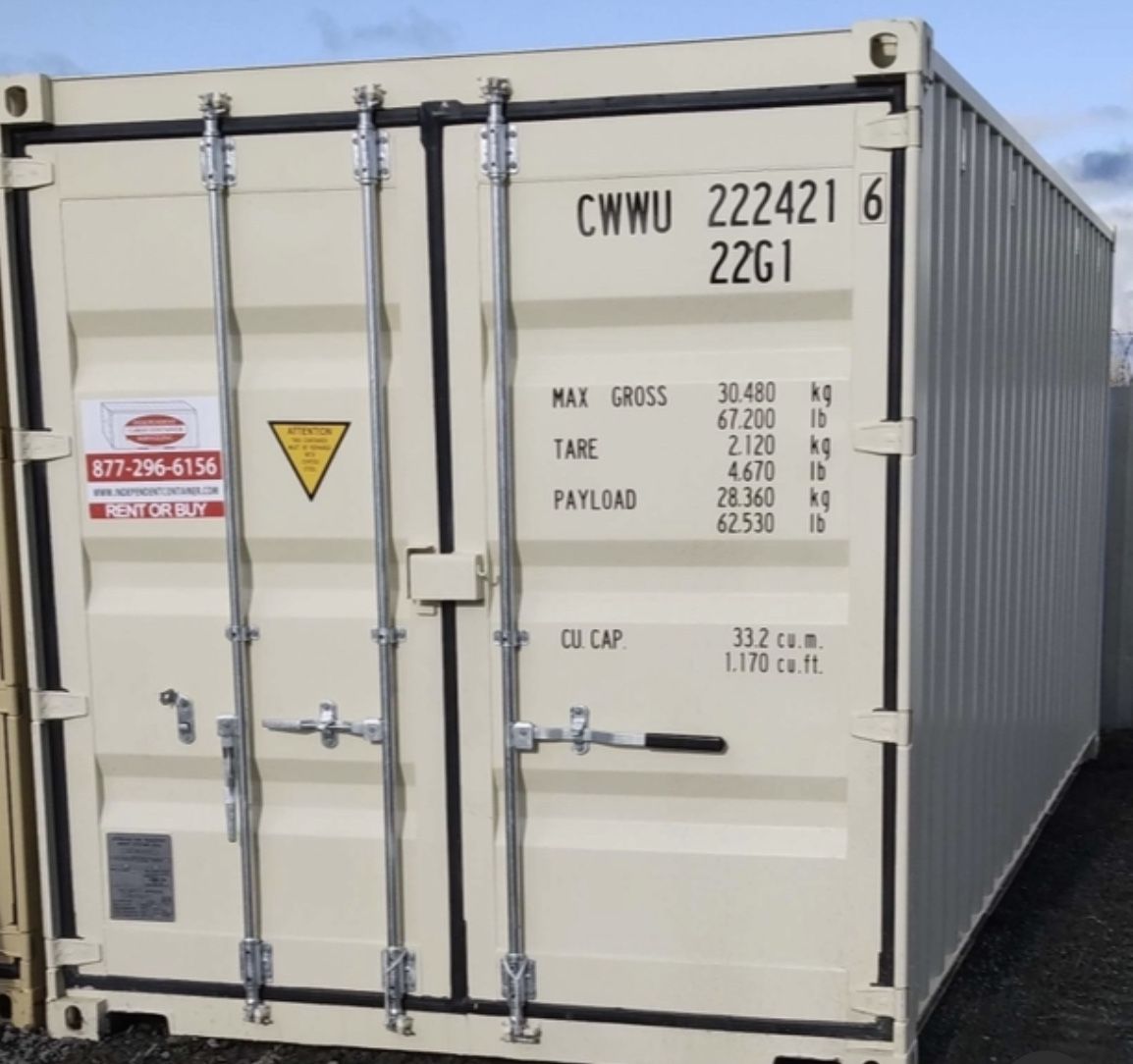 20’ New Container - Storage Shed