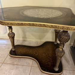 Glass Top Side Table