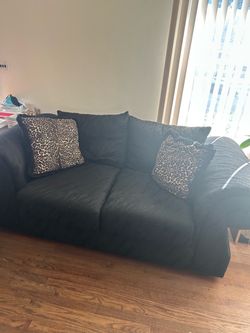 Black upholstery loveseat