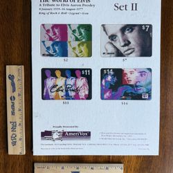 1993 Elvis Presley Amerivox Commemorative Phone Set of 4 Cards Set 2 Sealed New