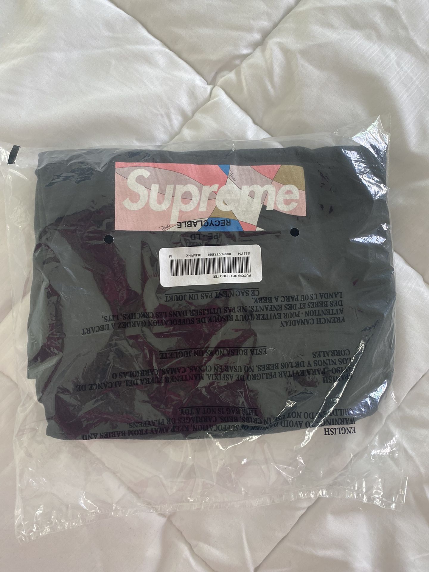 Supreme Pink Pucci Box Logo Tee Size M