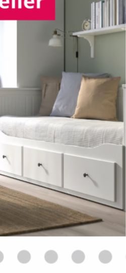 IKEA TWIN SOLID WOOD BED WITH STORAGE AND MATRESS