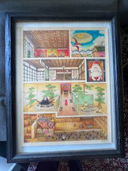 Limited edition Felicia Chiao Studio Ghibli framed print