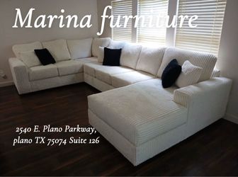 Plush Sectional Sofa with Chaise