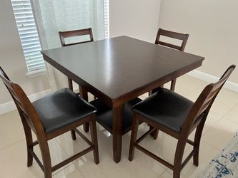 Dining Table Set with 4 Chairs