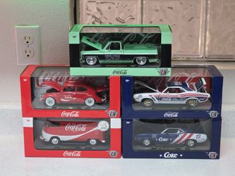 M2 Machines Coca Cola Diecast Cars Challenger Cuda Volkswagen Bus Beetle Cheyenne Square Body Lot