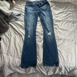 bootcut ripped jeans 