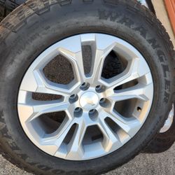 20" Chevy Silverado LTZ factory wheels and tires 