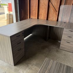 Corner Desk and File Cabinet