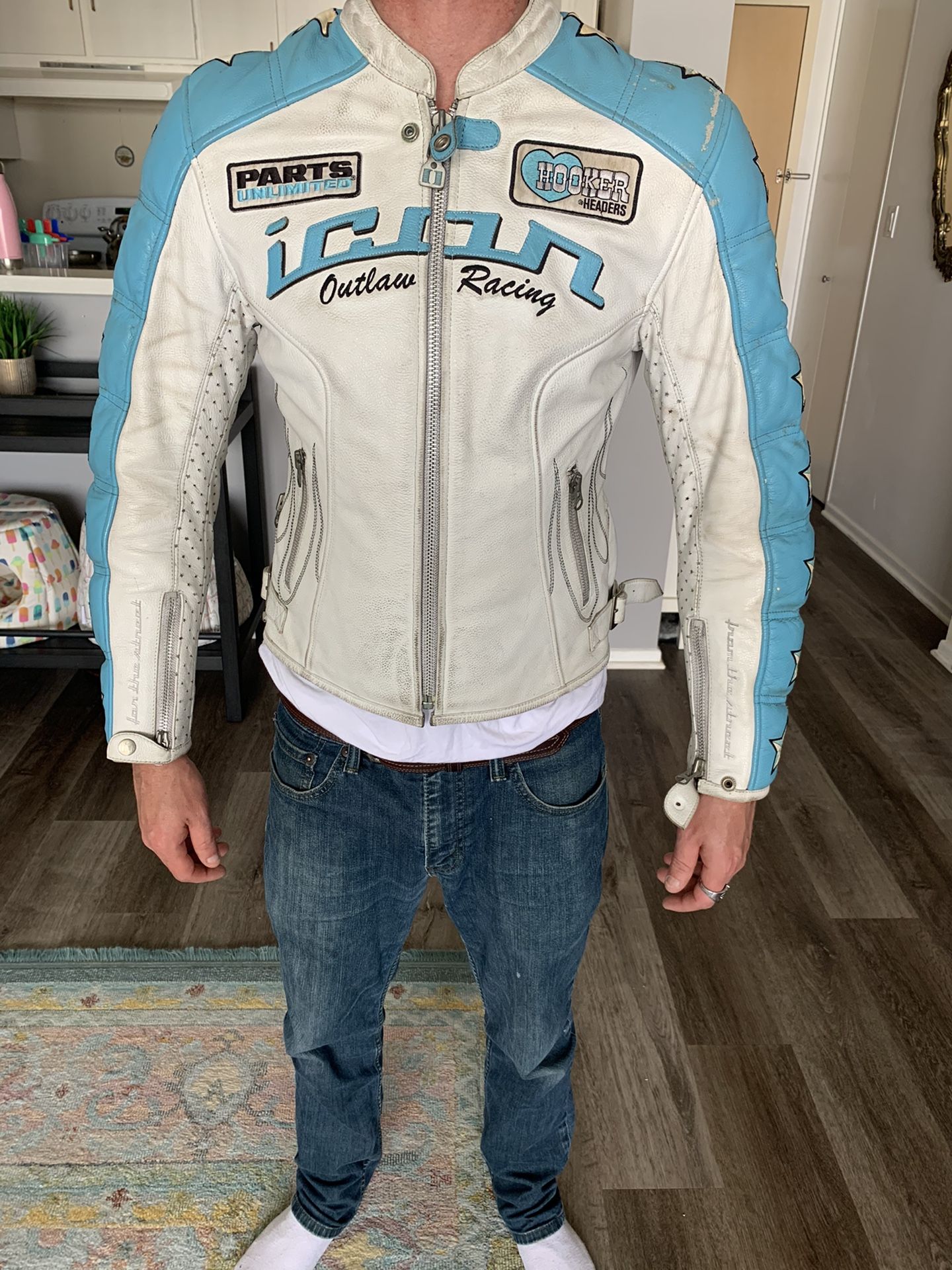 ICON Women’s Leather Motorcycle Jacket $125 OBO