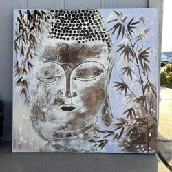Large Buddha Head Painting 